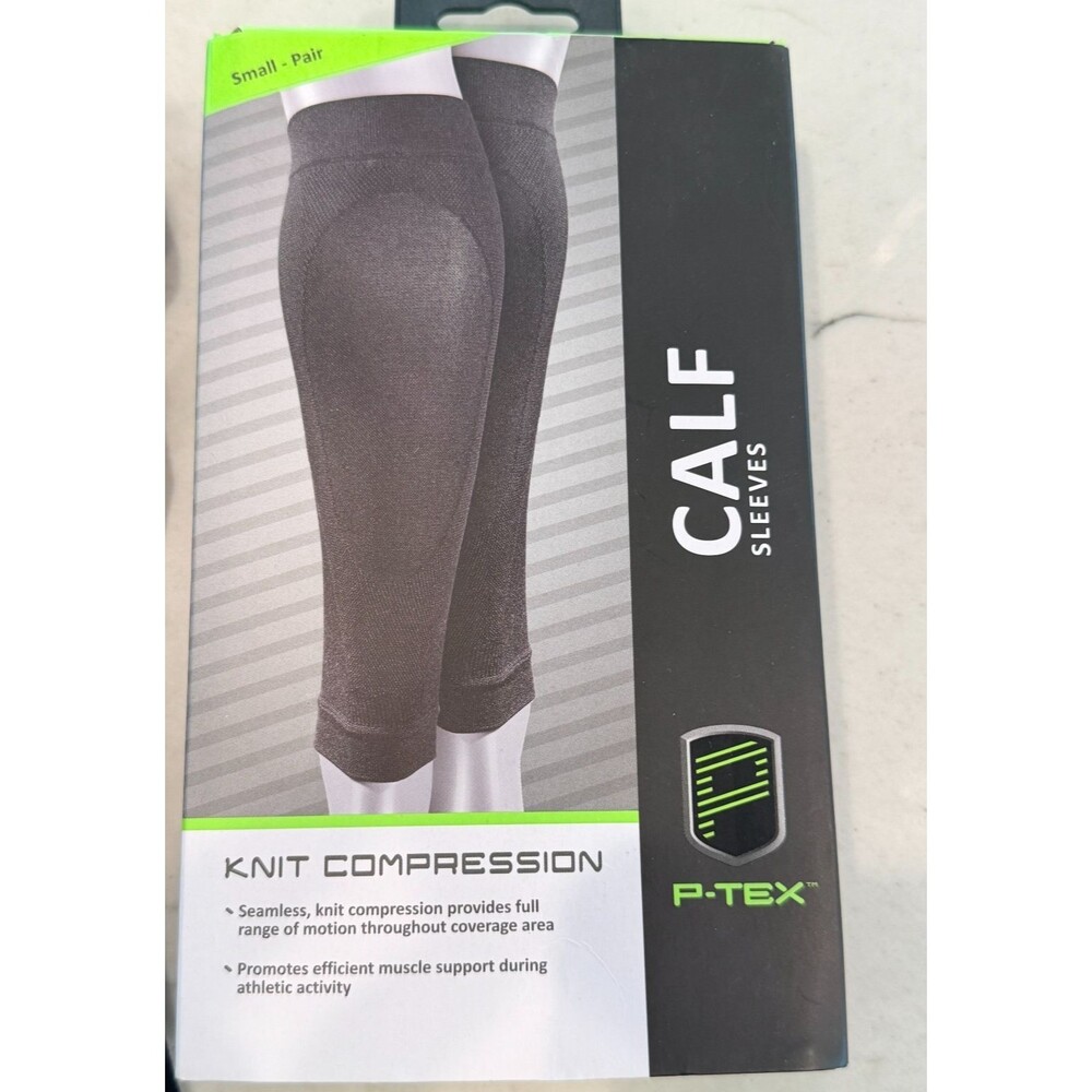 P‑TEX Calf Sleeves Small Knit Compression Support for Circulation & Muscle